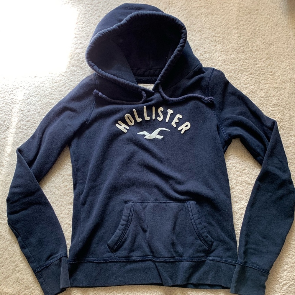 Women’s Hollister hoodie navy Medium